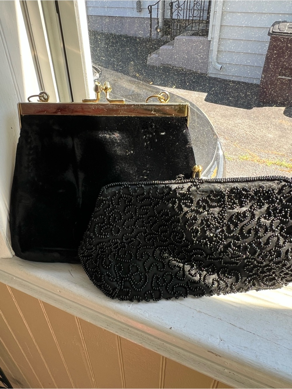 Two vintage clutch bags